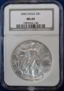2002 American Silver Eagle NGC MS69