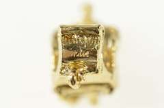 14K Yellow Gold Sleigh Hitchhike Santa Holiday Christmas Charm/Pendant