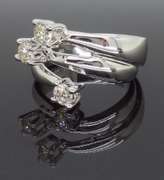 Three Diamond Bypass Ring