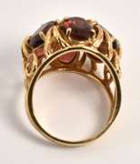 Bold Garnet Cluster Ring