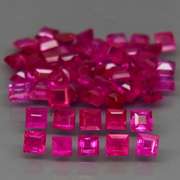 Premium 4.22ct 55 piece princess cut Ruby set