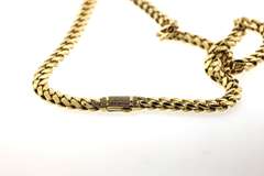 Elegant Handmade Italian 14k Gold Curb Chain Necklace