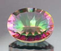 Concave cut 9.44ct rainbow Mystic Quartz