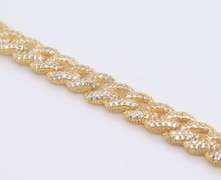 Sterling Silver Cubic Zirconia Curb Link Bracelet