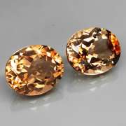 Well matched 11.98ct Imperial Topaz pair