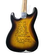 The Beach Boys Autographed Guitar w Little Deuce Coupe Lyrics in Display Case ACOA