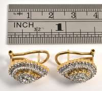 Sparkling Diamond Cluster Earrings