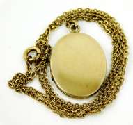 Vintage Engraved Gold Filled Locket & Chain