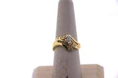 Sunflower Diamond Ring with 14k Gold