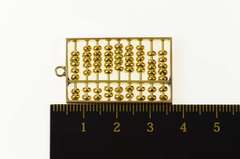 14K Yellow Gold Articulated Abacus Ancient Calculator Charm/Pendant