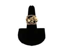 Aggressive Handmade Italian 14k Gold Panther Signet Ring