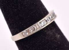 CZ Set Ring in 14K White Gold