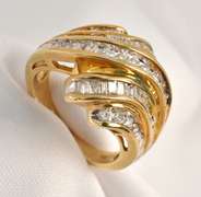 Fashionable Channel Set Diamond Ring