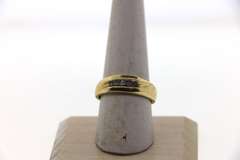 Wavy 14k Gold Channel Set Diamond Ring