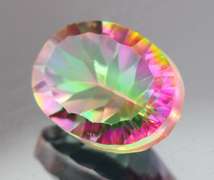 Concave cut 9.44ct rainbow Mystic Quartz