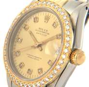 Rolex Datejust 2 Tone 31mm Diamond Dial Bezel Watch