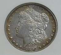 1897-O Morgan Dol NGC XF-45 toned.  Rare Date