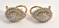 Sparkling Diamond Cluster Earrings