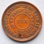 1863 Dix Civil War Token Uncirculated