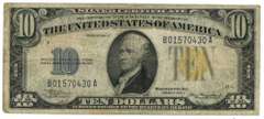 Nice 1934-A Series North Africa $10 Silver Certificate notes