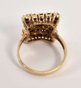 Modern Filigree Sapphire Cluster Ring