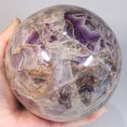 Massive Chevron Amethyst sphere weighing over 5 pounds!