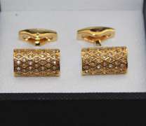 Golden color Jeweled Style Cufflinks By Carelli
