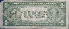 Series 1935A $1 Silver Certificate, World War II Hawaii Emergency Issue Note, Circulated.