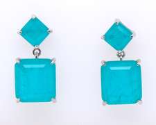 Sterling Silver Cubic Zirconia Dangle Earrings