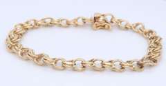 Shining 14KT Double Link Charm Bracelet