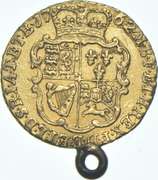 1762 United Kingdom 1/4 Guinea Gold Coin - George III - Pendant Mount
