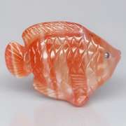 Gorgeous 48.10ct striped Agate and Sapphire carving