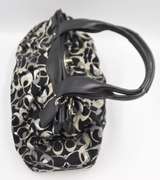 Coach Mia Velvet Optic Black Leather Lurex Carryall