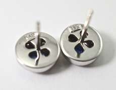 Feminine 18K Sapphire and Diamond Earrings