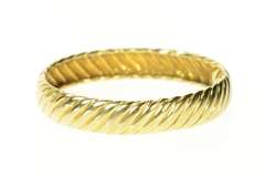 18K Yellow Gold David Yurman Ornate Cable Band Bangle Bracelet