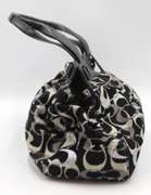 Coach Mia Velvet Optic Black Leather Lurex Carryall