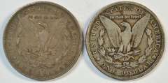 Sharp 1900-S & 1904-S Morgan Silver Dollars. Scarce pair