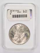 MS64 1923 Peace Silver Dollar - Graded NGC