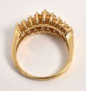 Champagne Diamond Cluster Ring