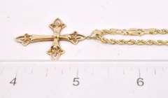 Darling Cross Pendant Necklace in Yellow Gold