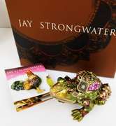 Jay Strongwater Jeweled Toad Ornament with Box