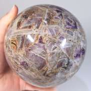 Massive Chevron Amethyst sphere weighing over 5 pounds!