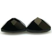 Diamond black 4.26ct trillion cut Onyx pair