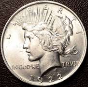 1922 Peace Dollar BU