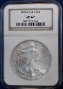 2004 American Silver Eagle NGC MS69