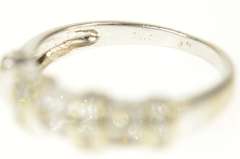 14K White Gold 0.56 Ctw Princess Diamond Wedding Band Ring