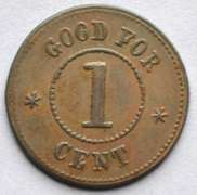 1863  A Killeen Greenpoint NY Civil War Store Card.