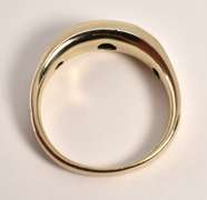 Man's WG Ring with 5 Diamonds