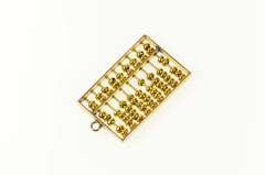 14K Yellow Gold Articulated Abacus Ancient Calculator Charm/Pendant