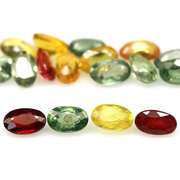 Heated only! Vibrant 6.46ct fancy color Sapphire set